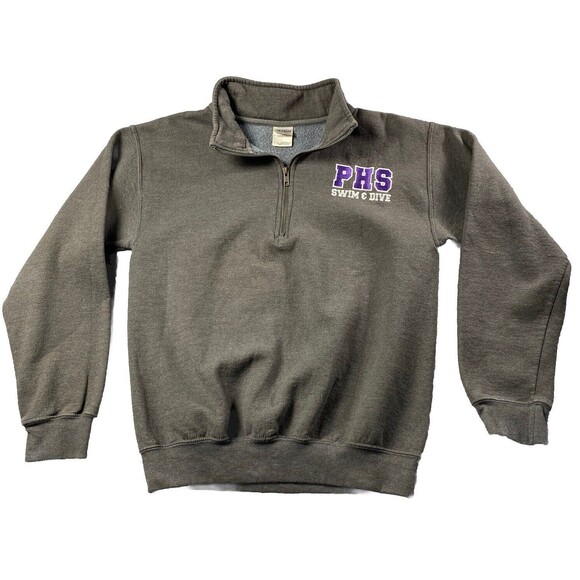 Gildan Other - Gildan Mens Sweatshirt 1/4 Zip Size S Gray With Embroidery Logo